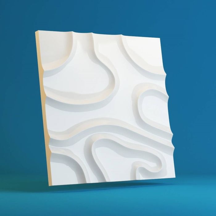 Гипсовая 3D панель "Разводы" 500х500