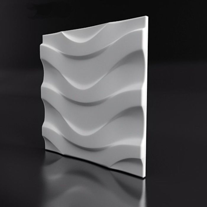 Гипсовая 3D панель "Скат" 500х500