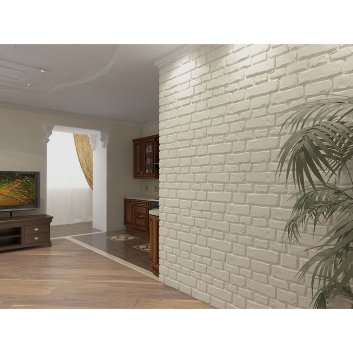 Гипсовая 3D панель "Старый камень - большой" 500х500