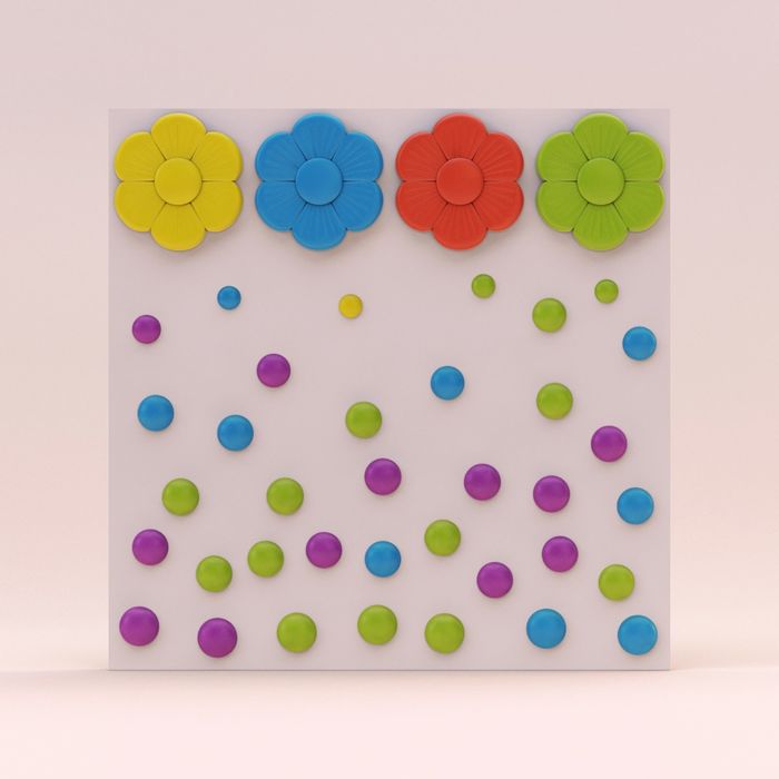 Гипсовая 3D панель "Точки" 500х500