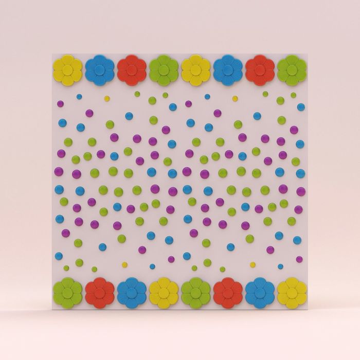 Гипсовая 3D панель "Точки" 500х500