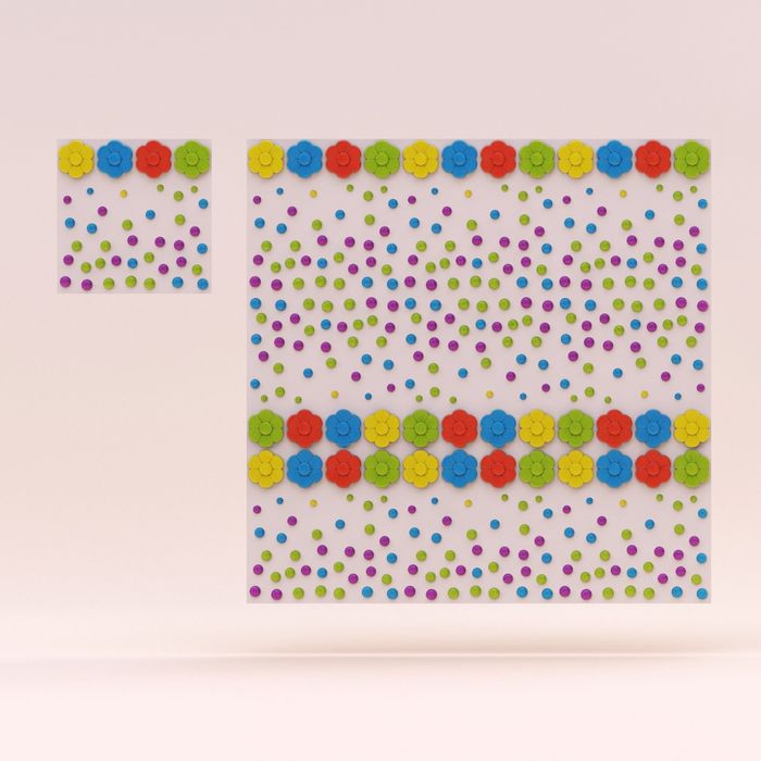 Гипсовая 3D панель "Точки" 500х500