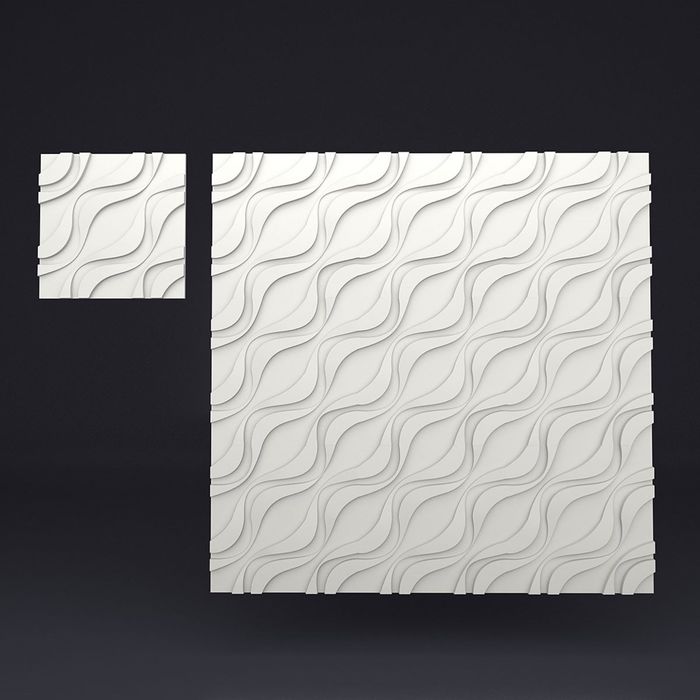 Гипсовая 3D панель "Устина" 500х500