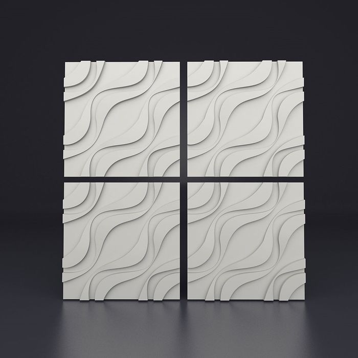 Гипсовая 3D панель "Устина" 500х500