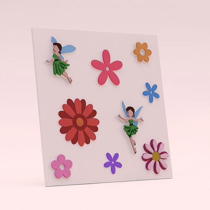 Гипсовая 3D панель "Феи" 500х500