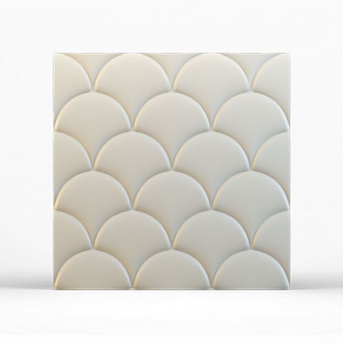 Гипсовая 3D панель "Черепица" 500х500