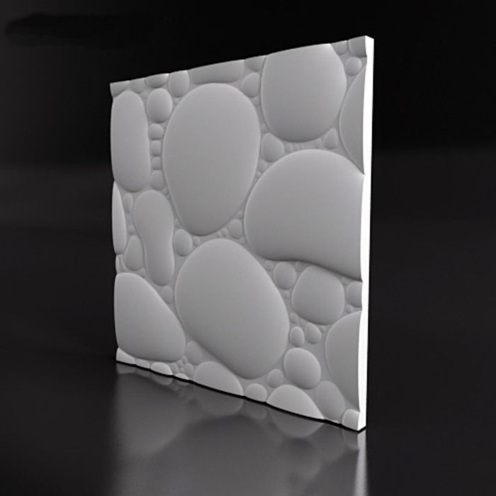 Гипсовая 3D панель "Шингл" 500х500