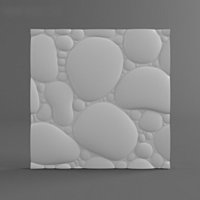 Гипсовая 3D панель "Шингл" 500х500
