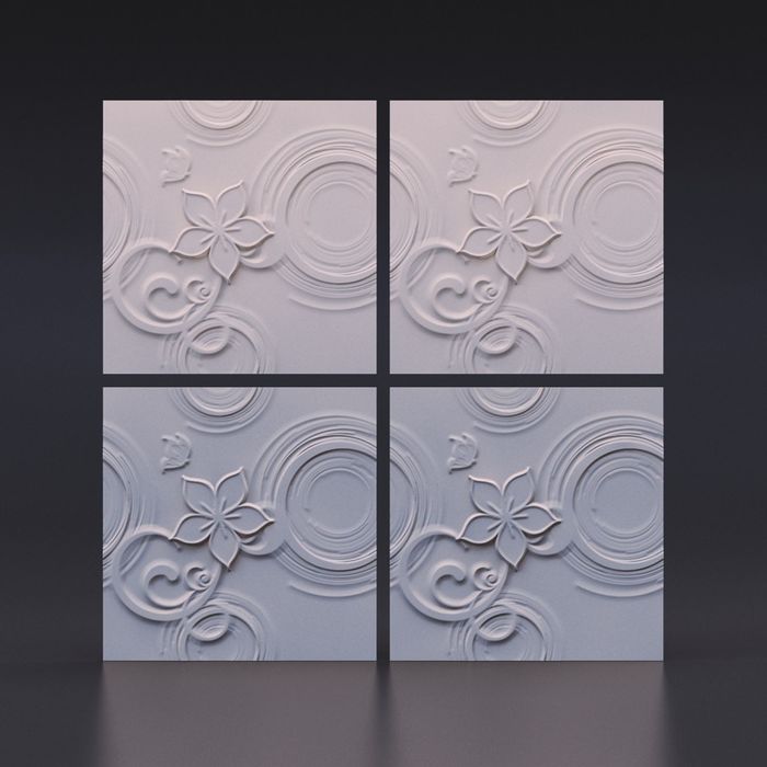 Гипсовая 3D панель "Эйфория" 500х500