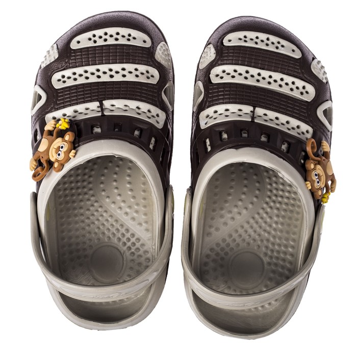 Сланцы пляжные детские арт. CR1641, цвет коричневый/беж, размер 32