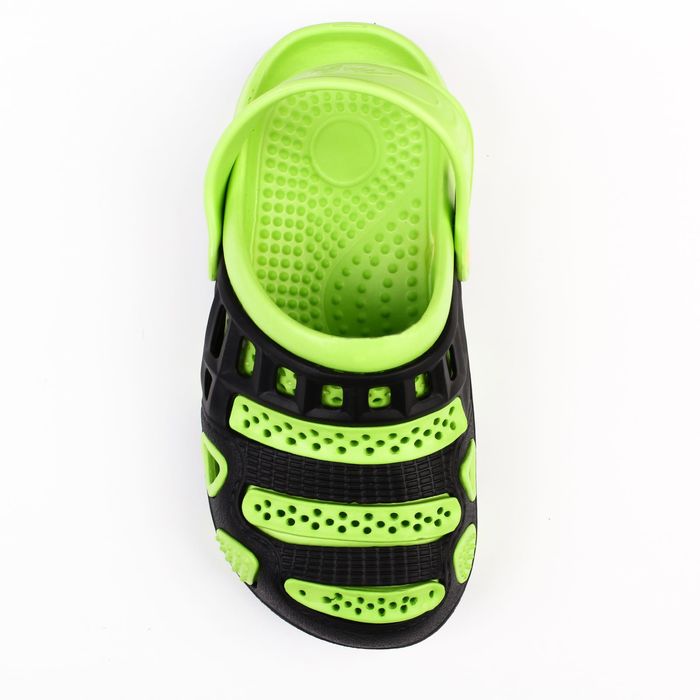 Сланцы пляжные детские арт. CR1641, цвет чёрный/зелёный, размер 34