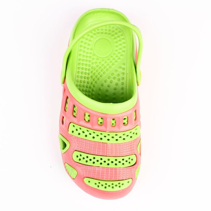 Сланцы пляжные детские арт. CR1642, цвет коралл/зелёный, размер 30