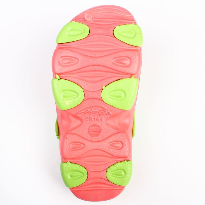 Сланцы пляжные детские арт. CR1642, цвет коралл/зелёный, размер 30