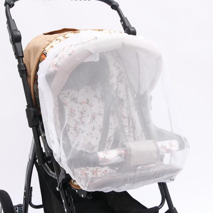 Коляска-трансформер «Гном», надувные колёса, оттенки бежевого, рисунок МИКС