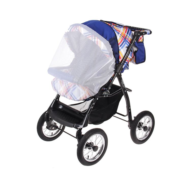 Коляска-трансформер «Гном», надувные колёса, оттенки синего, рисунок МИКС