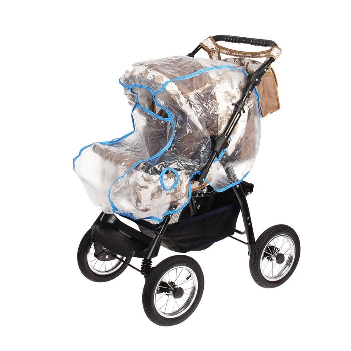 Коляска-трансформер «Гном», надувные колёса, оттенки коричневого, рисунок МИКС