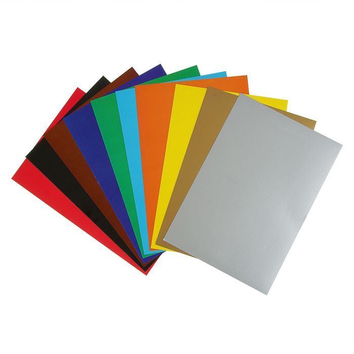 Картон цветной А4, 10 листов, 10 цветов BEN & HOLLY