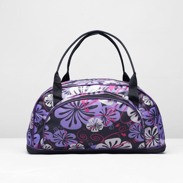 Сумка дорожная, трансформер, отдел на молнии, наружный карман, цвет фиолетовый