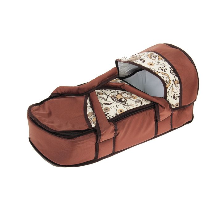 Коляска-трансформер «Пилот», поворотные колёса, оттенки коричневого, рисунок МИКС