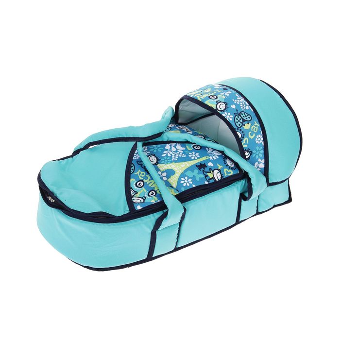 Коляска-трансформер «Пилот», поворотные колёса, оттенки бирюзового, рисунок МИКС