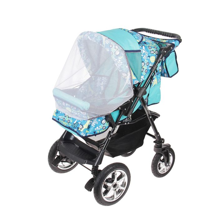 Коляска-трансформер «Пилот», поворотные колёса, оттенки бирюзового, рисунок МИКС