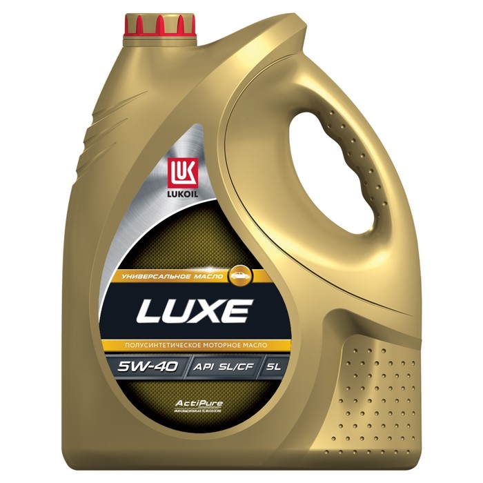 Моторное масло Лукойл Люкс 5W-40, п/синт, 5 л 19300 масло моторное лукойл люкс 5w 40 полусинтетическое 4 л