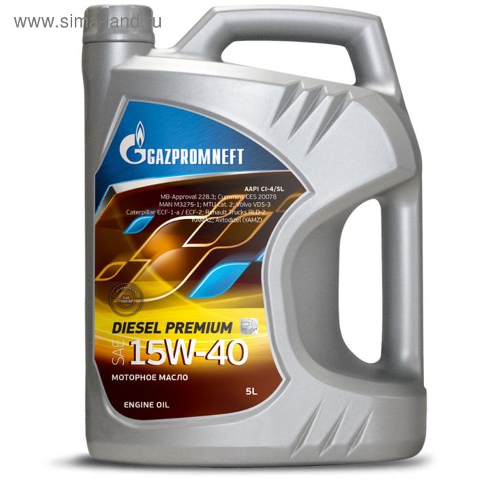 фото Масло моторное gazpromneft diesel premium 15w-40, 5 л