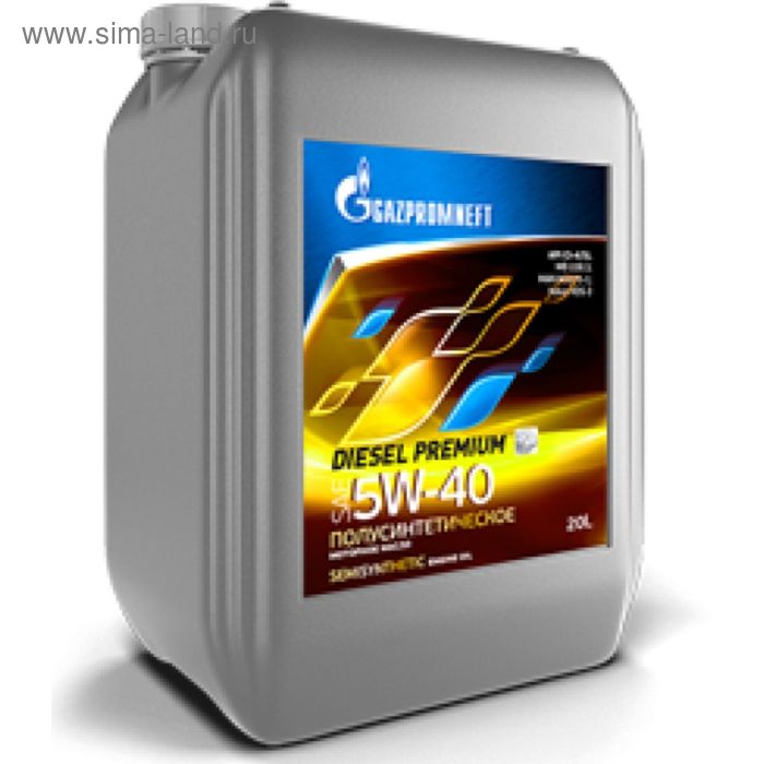 Масло моторное Gazpromneft Diesel Premium 5W-40, 20 л моторное масло синтетическое gazpromneft premium n 5w 40 1 л