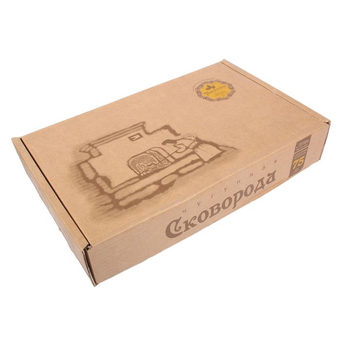 Сотейник чугунный d=28 см, со съёмной деревянной ручкой, в коробке