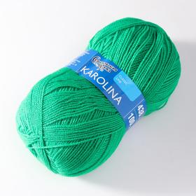 

Пряжа Karolina (Каролина) 100% акрил 438м/100гр ярк.зел (47)