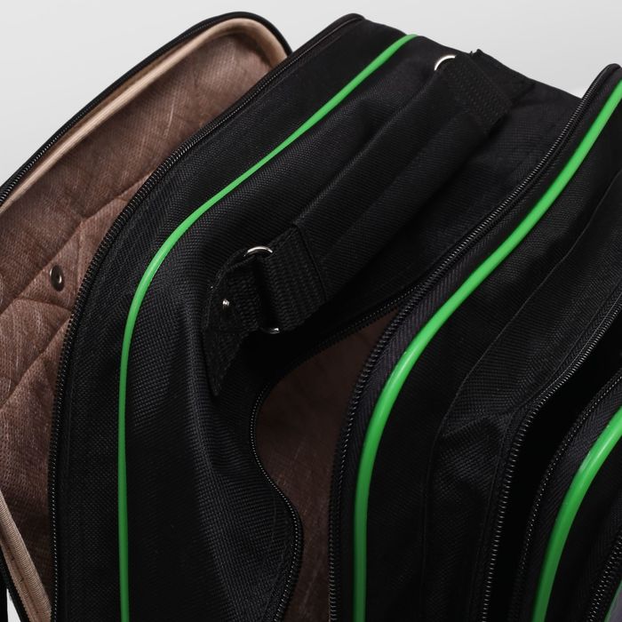 Рюкзак школьный на молнии, 2 отдела, 2 наружных кармана, цвет зелёный