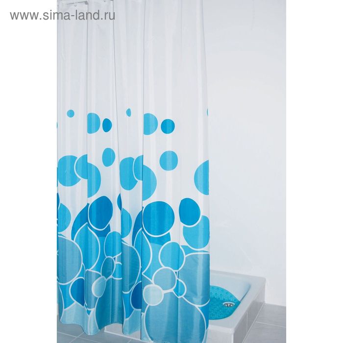 цена Штора для ванных комнат Kani, цвет синий