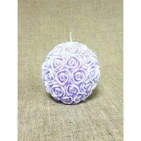 

Свеча "Ручная работа" "Шар из роз" 9*9,5 сиреневый