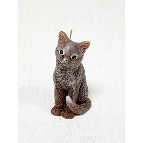 

Свеча "Ручная работа" "Кошка" 9,5 см. коричневая