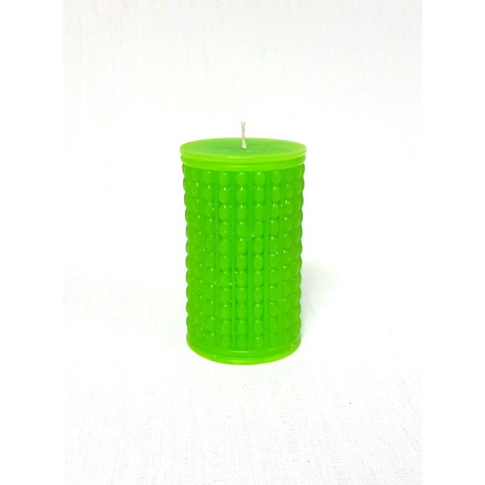 Свеча "Ручная работа" цилиндр "Жемчужный" 70*110 яблочный