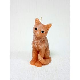 

Свеча "Ручная работа" "Кошка" 9,5 см. рыжая