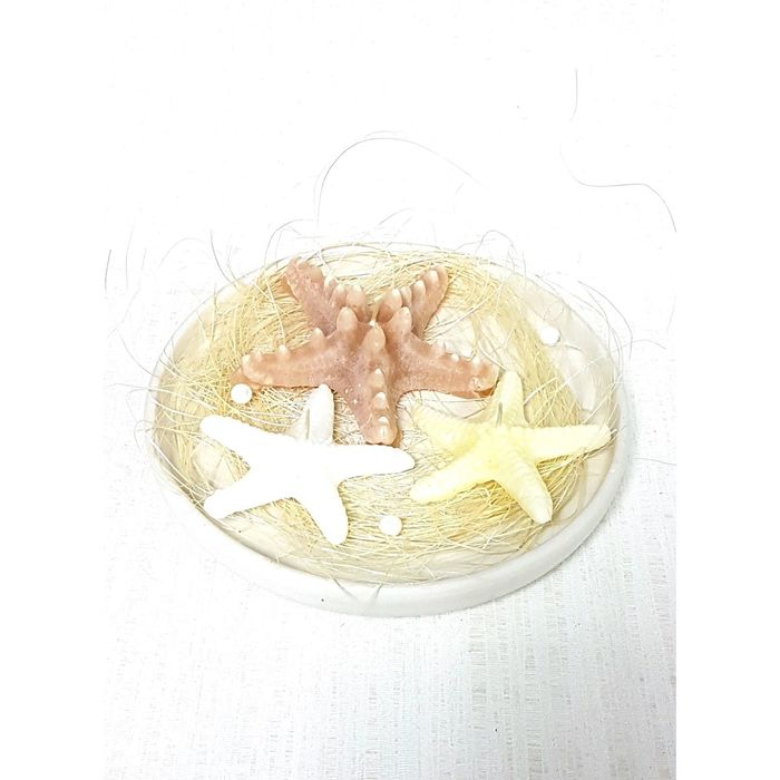 Набор свечей на подставке"Морская звезда" бежевый