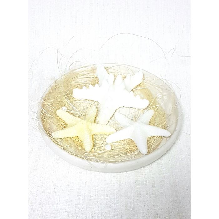 Набор свечей на подставке"Морская звезда" белый