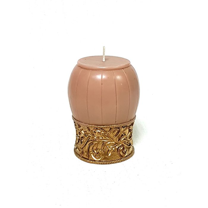 Свеча "Ручная работа" "Барокко" 9*9,5 бежевая