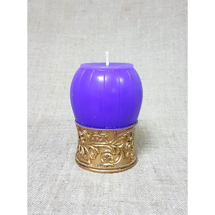 Свеча "Ручная работа" "Барокко" 9*9,5 фиолетовая