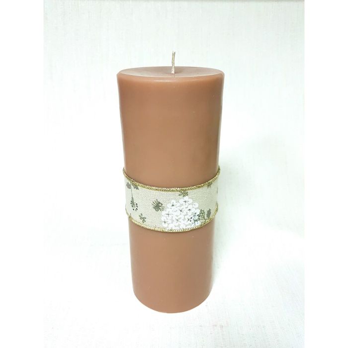 Свеча "Ручная работа" "Интерьерная Джут" 10*15 бежевая