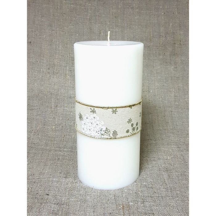 Свеча "Ручная работа" "Интерьерная Джут" 10*15 белая