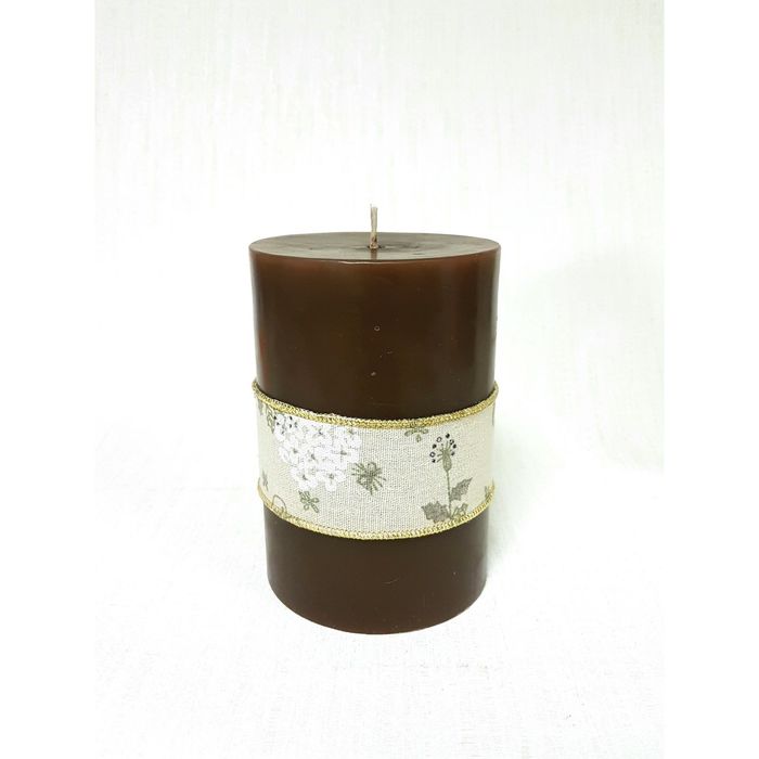 Свеча "Ручная работа" "Интерьерная Джут" 10*15 коричневая