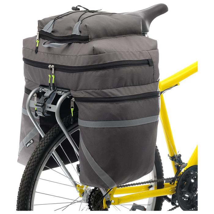 Велосумка на багажник Course 30 л, цвет серый светлый