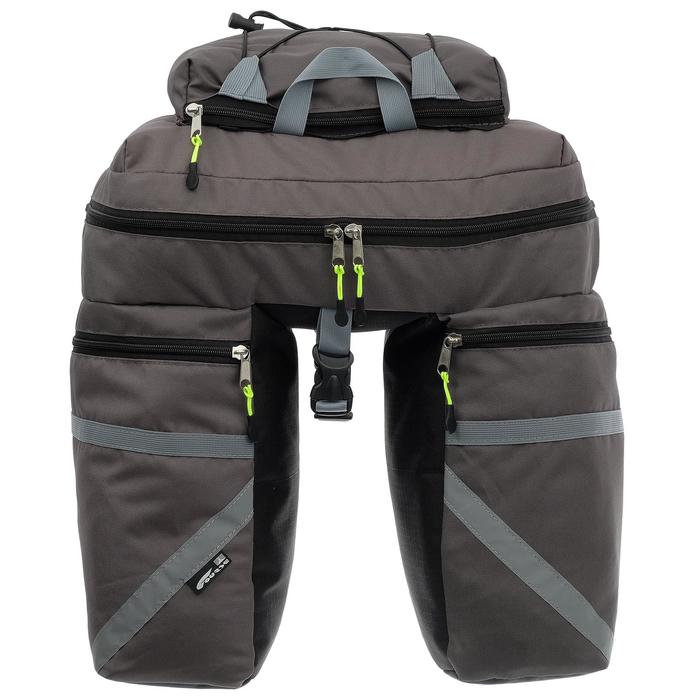 Велосумка на багажник Course 30 л, цвет серый светлый