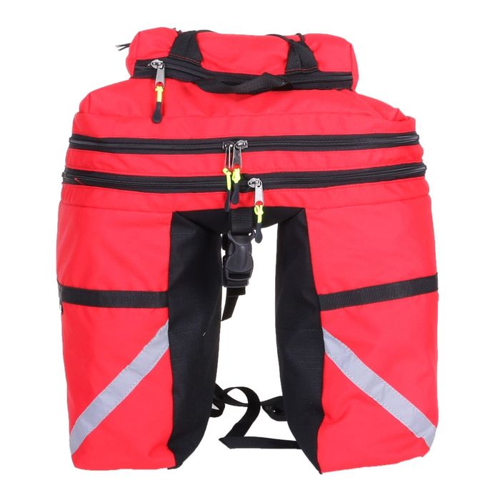 Велосумка на багажник Course 50 л, цвет красный