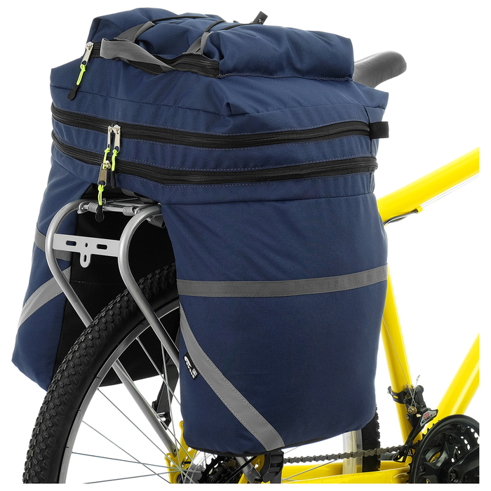 Велосумка на багажник Course 50 л, цвет синий