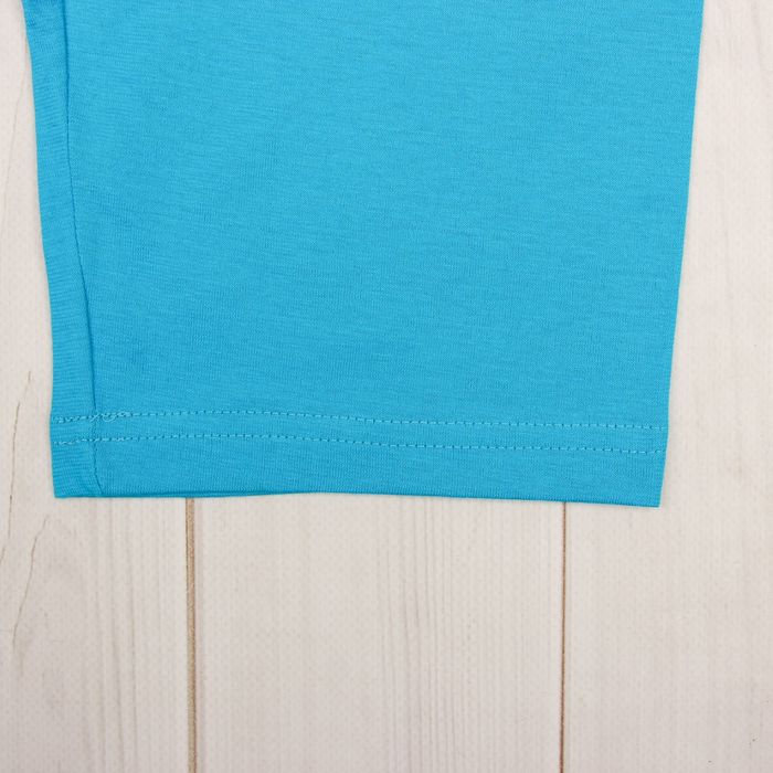 Костюм для мальчика "Моряк" (футболка, капри), цвет белый/бирюзовый, рост 134-140 см (34)