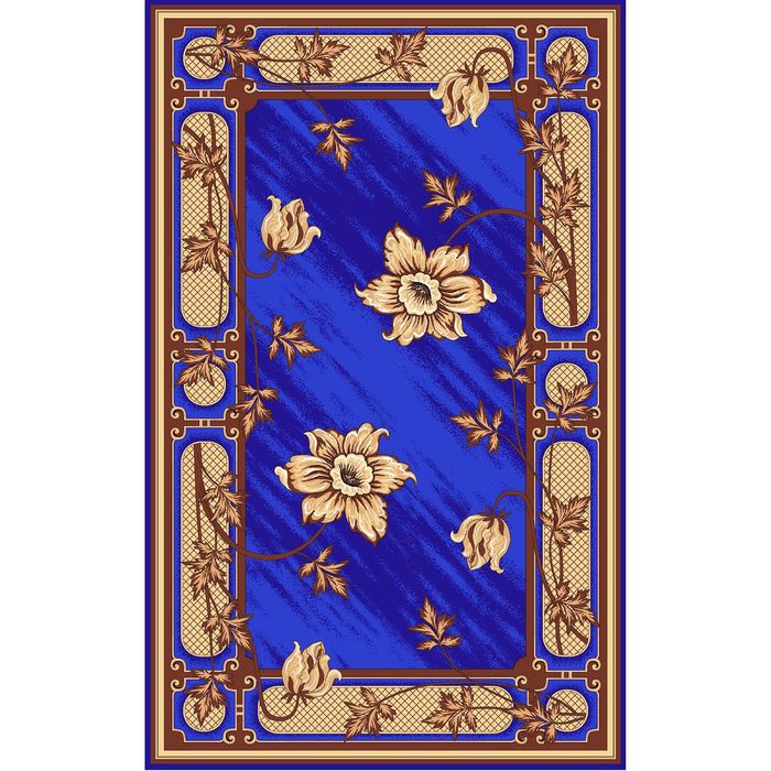 Ковер Лиана, размер 200х300 см, цвет синий, войлок 195 г/м2