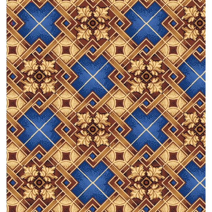 Ковер Паркет, размер 200х300 см, цвет синий, войлок 195 г/м